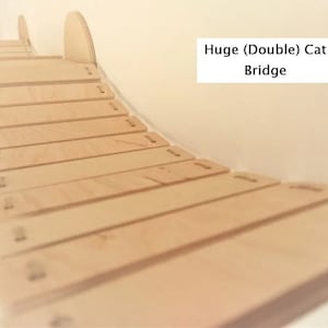 Huge Cat Shelves Bridge for Wall with 3 shelves on Sides, Cat Bridge Arch, Katzenmbel, Сat Double Bridge Set Wood, Сat Wall Post
