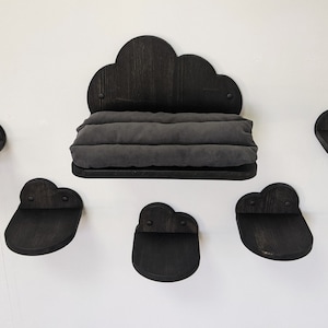 SET of 6 Clouds of Cat Shelves for Walls (all types), Cute cat wall furniture set, Cat climbing wall 2025
