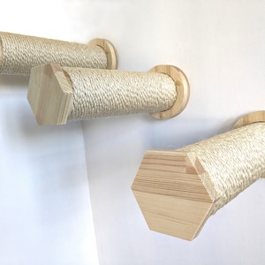 SET of 3 Scratching Post Cat Steps Romb Design, Cat Wall Furniture for Cats, Cat scratcher for Wall, Gift for Cats