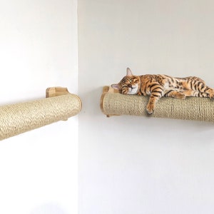 Tiragraffi per gatti per giocare e saltare lungo il muro, Tiragraffi moderno per gatti, Tiragraffi, Tiragraffi da parete per gatti, Katzenbaum