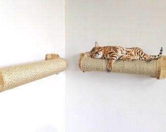 Cat Scratching Post for Playing and Jumping along the wall, Modern cat scratcher, Scratching post, Cat wall post, Katzenbaum