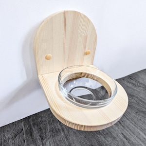 Cat Wall Feeder Simple Looking Design, Spacey Bowl for any type of food (or water), Make your cat&#39;s space clean and comfortable for neck!