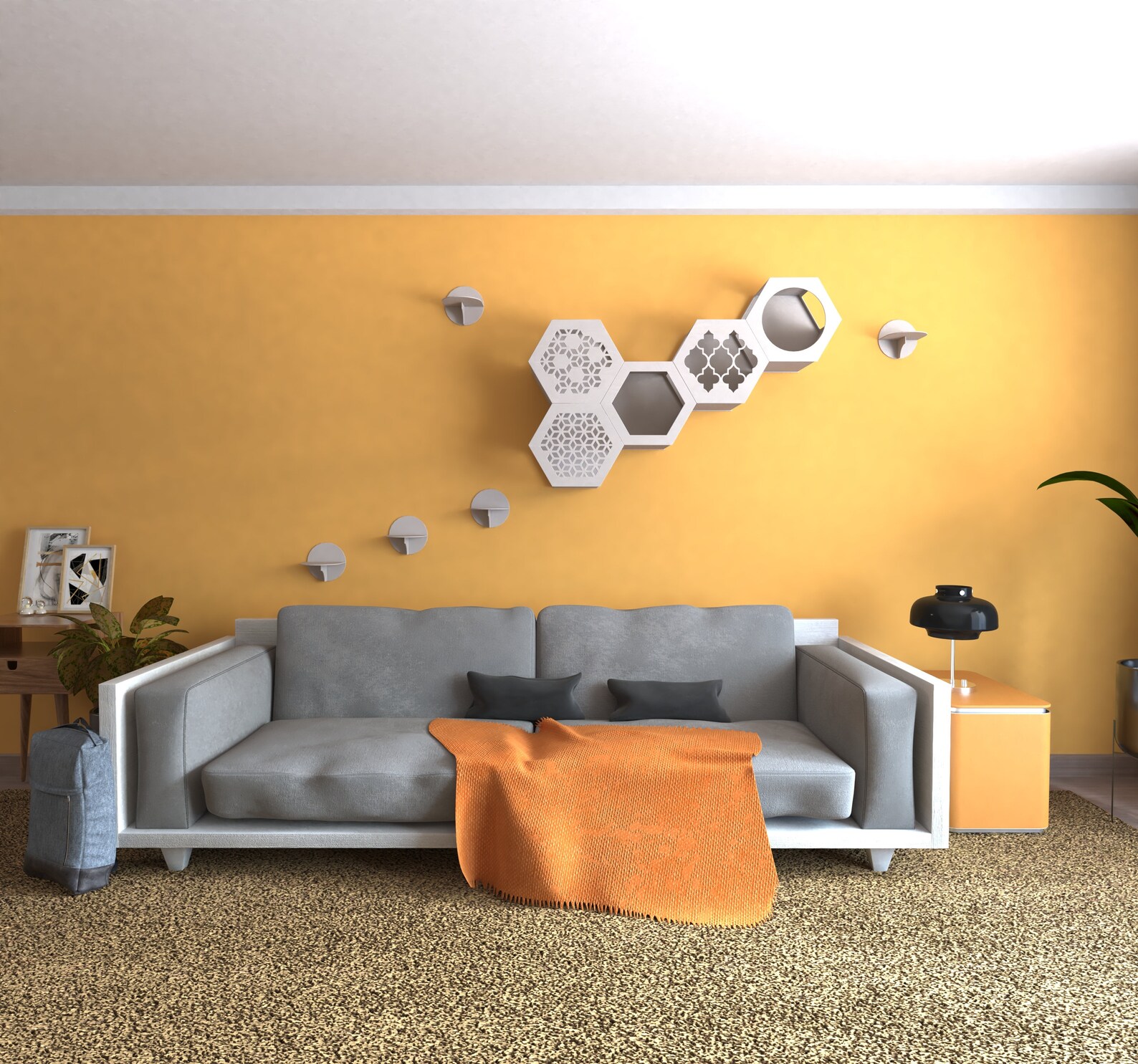 Cat Hexagons in White Color Cat Wall Furniture Cat Shelves Etsy