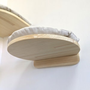 Étagère XL ronde pour chats en pin, lit mural pour chat, lit pour chat, étagères pour chat, meubles muraux pour chat, étagères murales pour chat, Kratzbaum