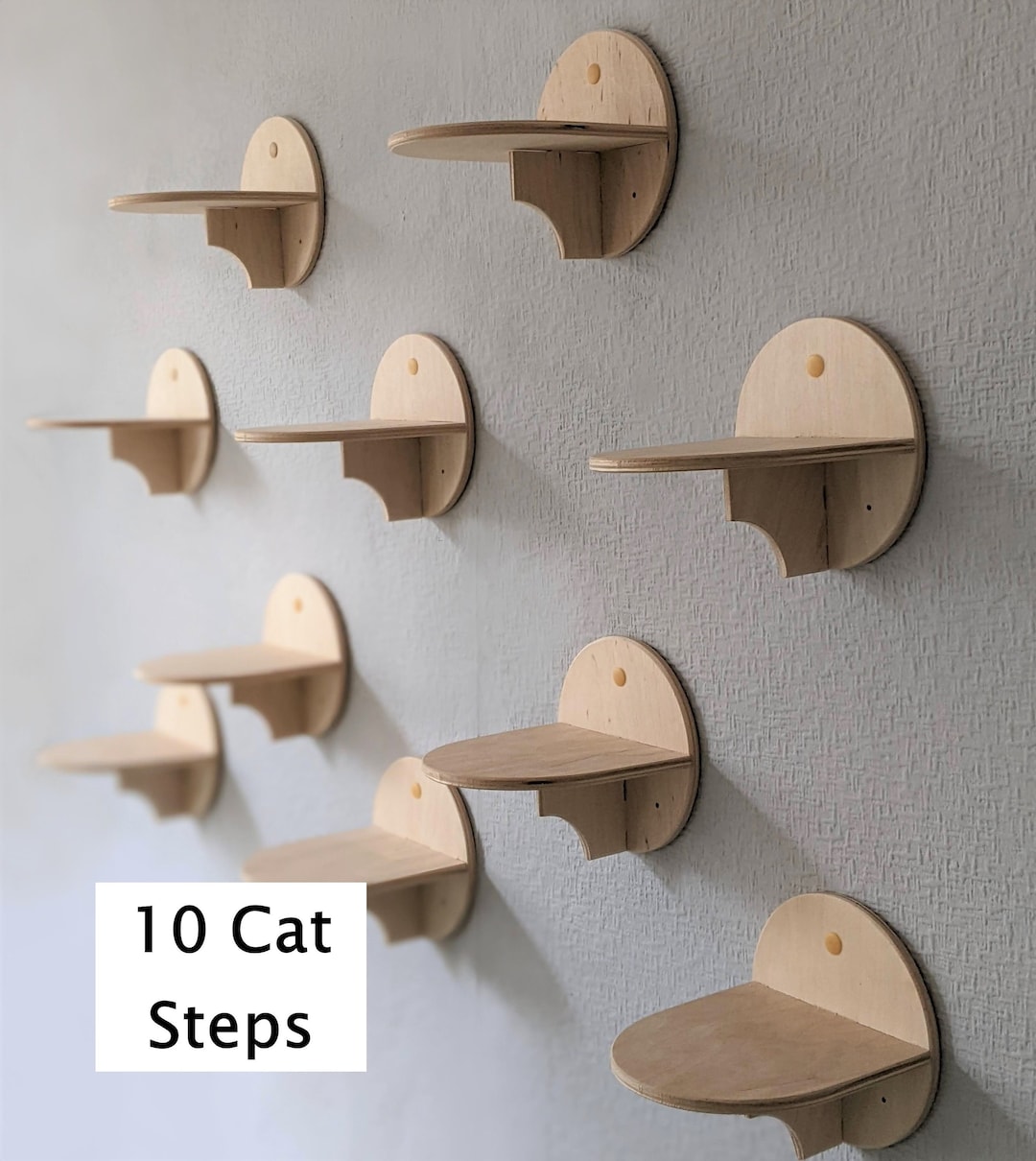 Set of 10 Cat Wall Steps, Cat Wall Furniture Sets, Cat Shelf Set, Cat