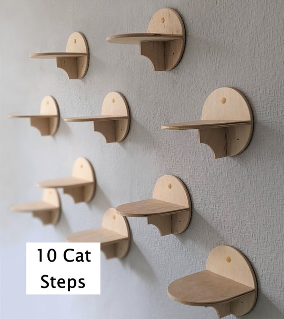 Set of 10 Cat Wall Steps Cat Wall Furniture Sets Cat Shelf Etsy