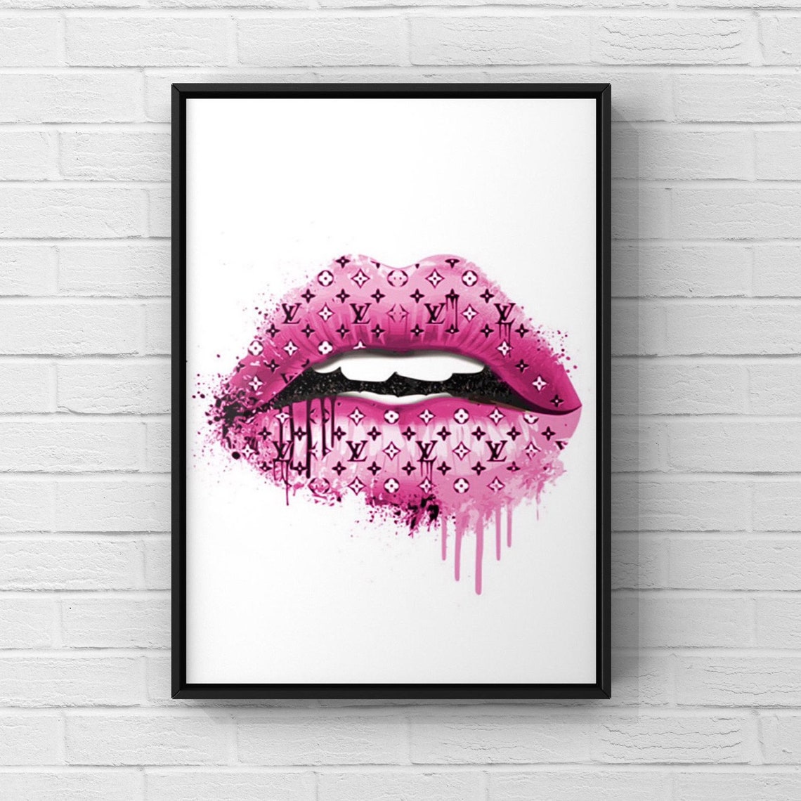 Louis Vuitton Hot Pink Fashion Print Louis Vuitton Wall Art Etsy