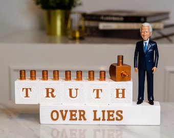 Biden ‘truth over lies’ Hanukkah menorah