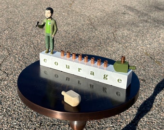 Vlodomyr Zelenskyy “courage” Hanukkah menorah slava Ukraine Volodymyr Zelensky Chanukah