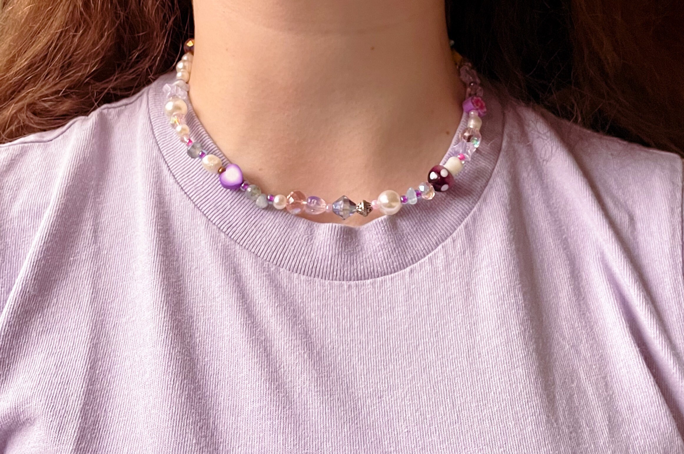 Chan Luu | Neon Pink White Beaded Necklace – Online Jewelry Boutique