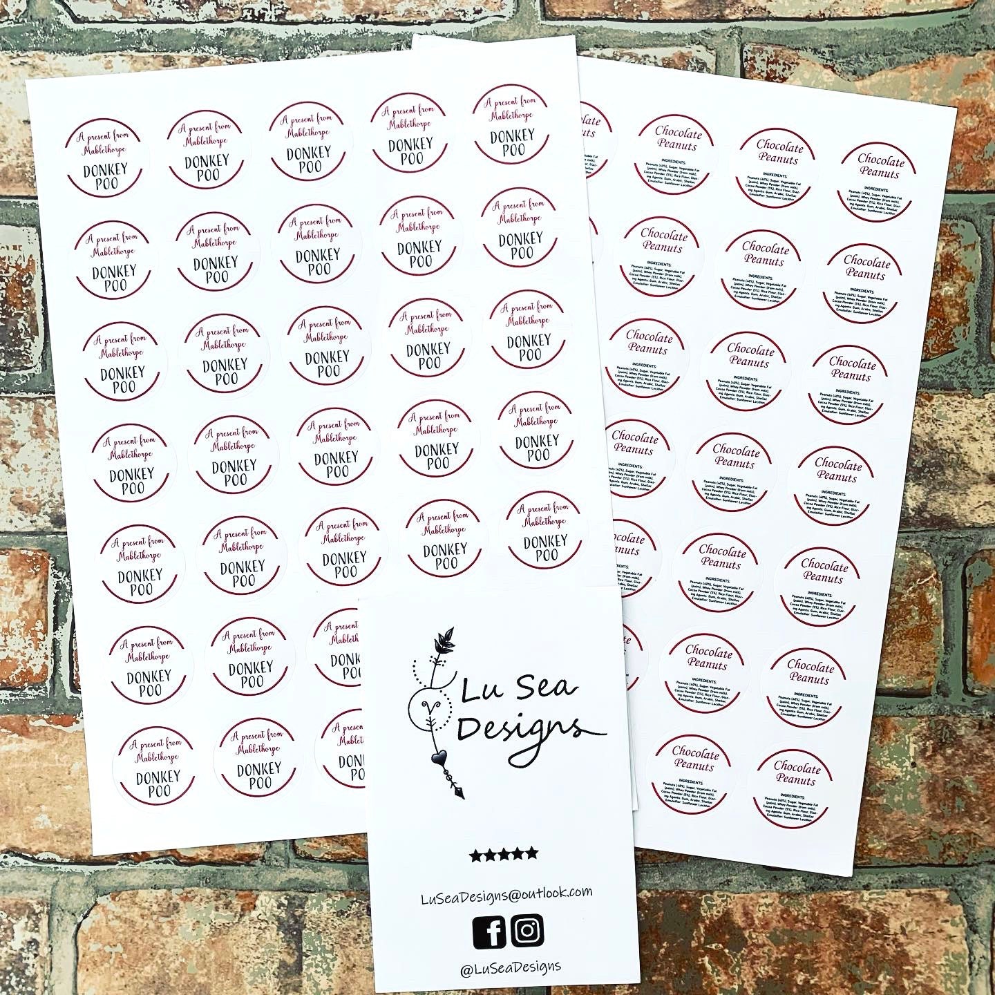 Custom Stickers Personalised Logo Your Design Small Business Etsy UK