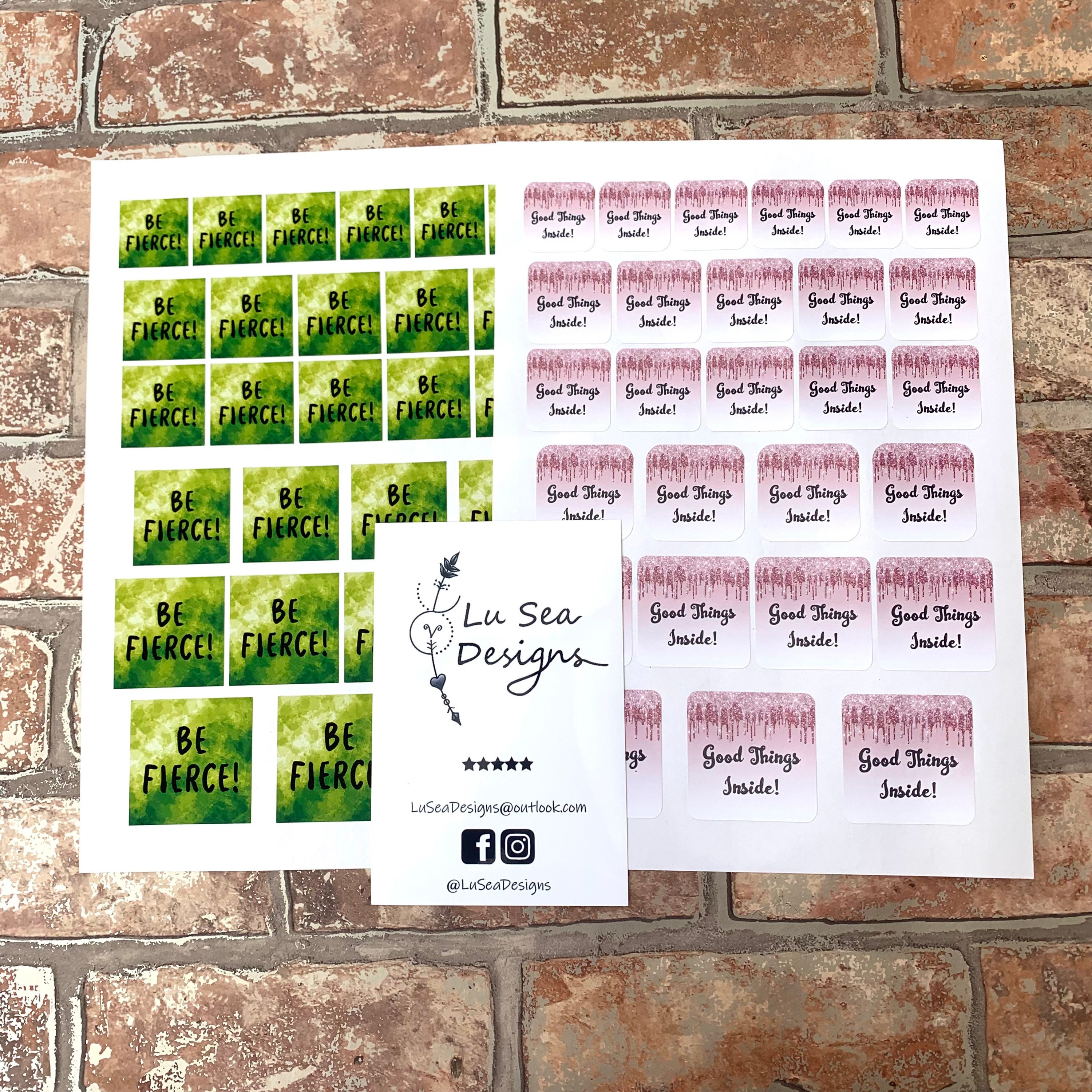 Square Stickers Labels Personalised Logo Design Custom Etsy