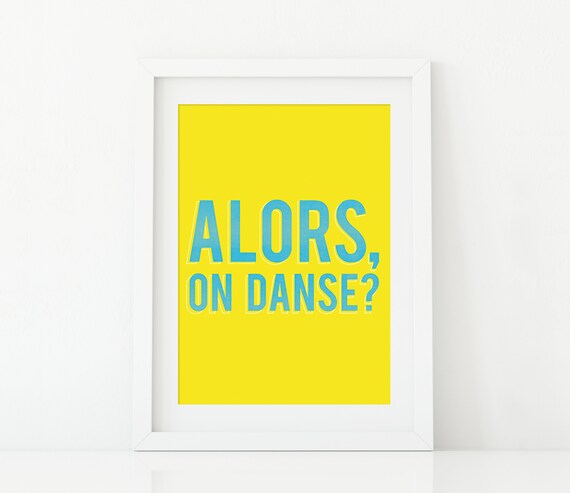 Shall We Dance Letterpress Style Typographic Print Giclee Wall Art A3 Poster Music Lyrics Quote