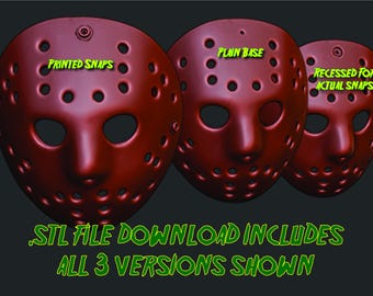 Jason VS style Hockey Maske 3D Druck Datei STL.