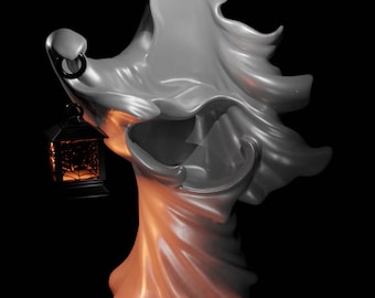 Halloween Geist Phantom Lampe Laterne wie Cracker Barrel 3D Druck .stl Datei digitaler Download