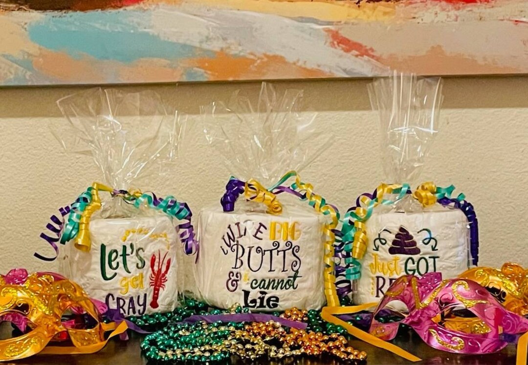 mardi gras tissue box cover