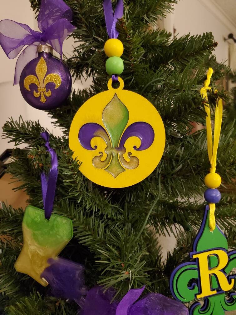 Christmas Tree Topper, Tree Topper Bow With Streamers, Christmas Tree  Decor, Mardi Gras Christmas Decor, Mardi Gras Tree Bow, Elf Decor 