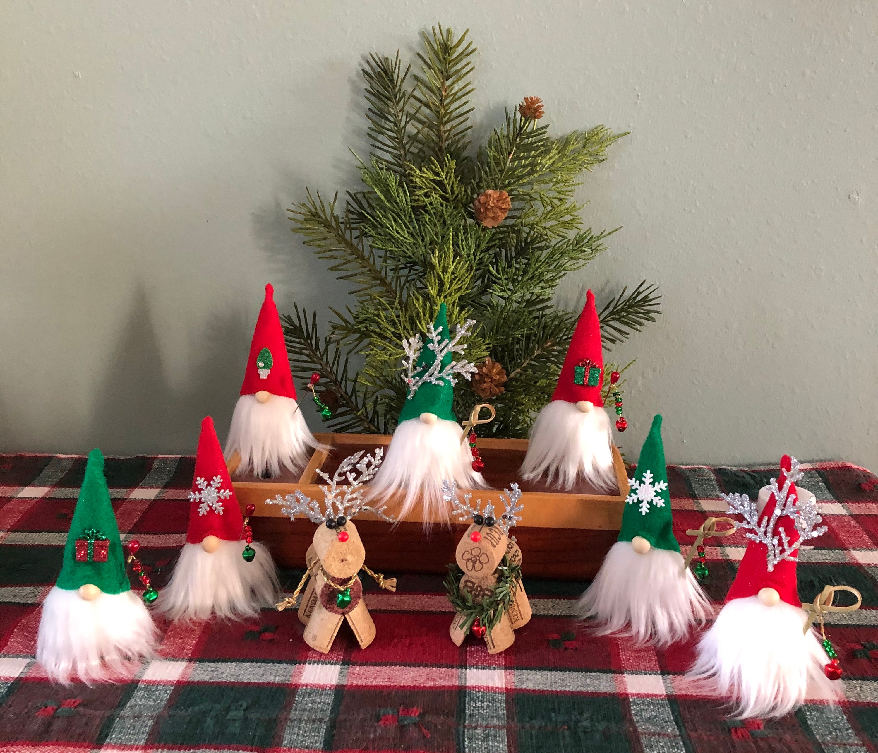 Holiday Wine Cork Gnomes Etsy