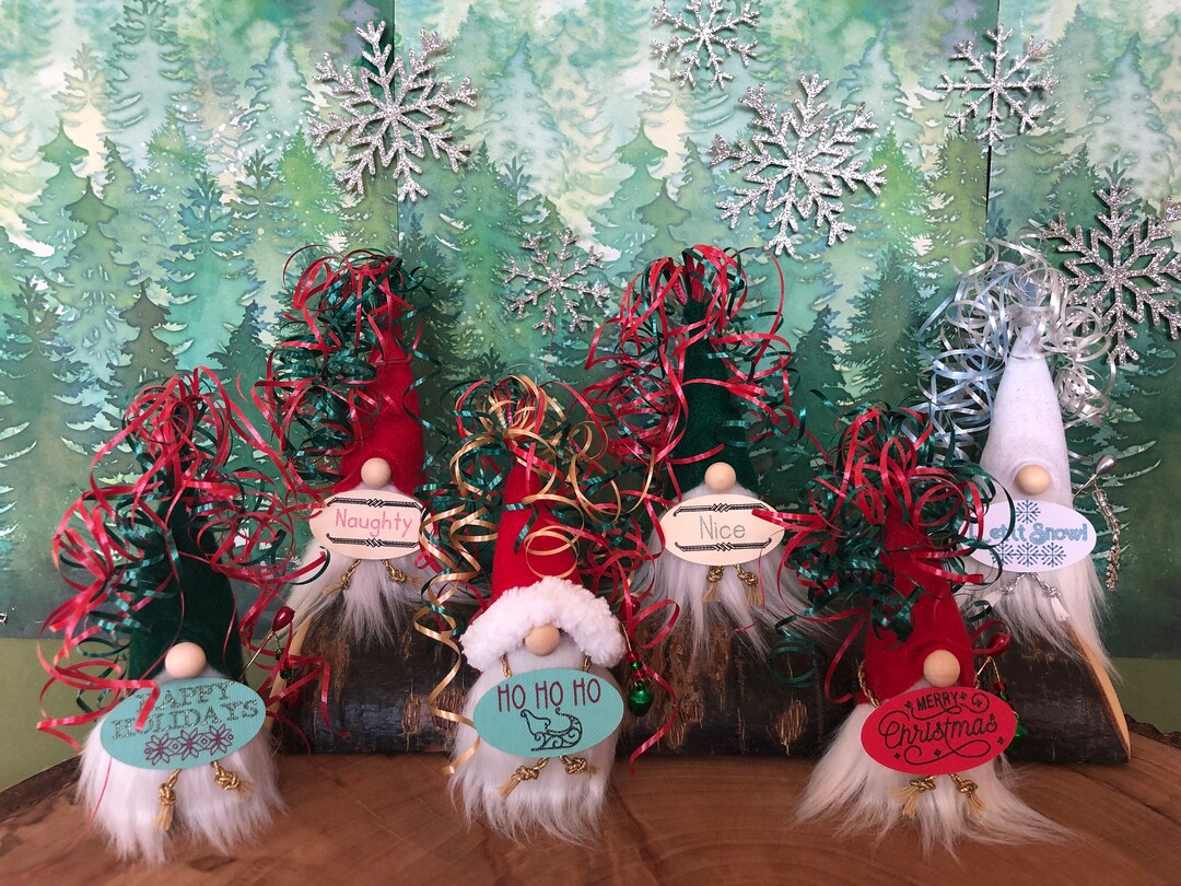 Season's Greetings Wine Cork Gnomes Etsy