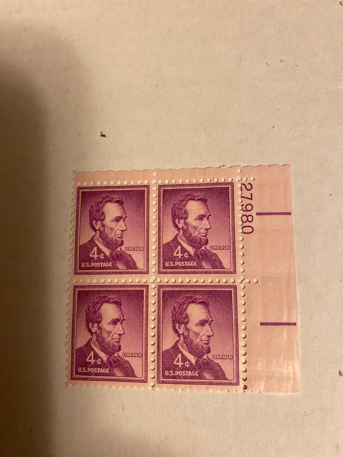 Abe Lincoln 4c stamp pack of 4 Etsy