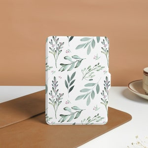 Green Leaves Personalized kindle Case, Kindle Paperwhite Case, All-new Kindle Case Case Cover for Kindle Paperwhite 1-4, Kindle 2019,2022