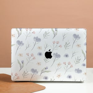Fresh Flowers Transparent Crystal Clear Hard Case Cover For Macbook Pro 13/14/15/16 Case, Macbook Air 13 Case, laptop Case