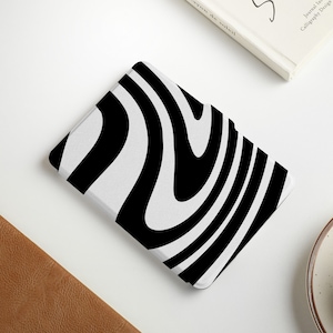 Black White line Personalized kindle Case, Kindle Paperwhite Case,All-new Kindle Case Case Cover for Kindle Paperwhite 1-4, Kindle 2019,2022