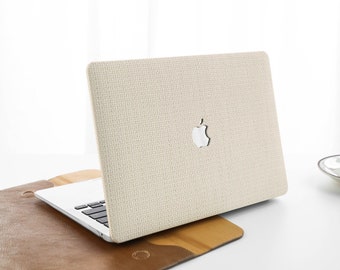 Latte Weave Pattern MacBook Case For Macbook Air 13 Case M2 Pro 13 14 15 16 Case, Personalized Case A2681 2338 2008-2022 Laptop Case