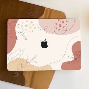 Brown Beige Leaves New Pro Mac Hard Protective Case Personalized Name For Macbook Air 11/13 Pro13/15/16 2008-2020 12 Inch
