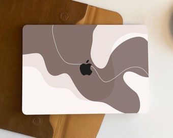 Geometry Line Coffee Macbook Case Personalized Case For Macbook Pro 13/14/15/16 Case, Macbook Air 13 Case, laptop Case