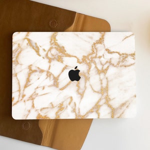 Golden Rose Marble MacBook Case Personalized Case For for Macbook Pro 14 Case Macbook Air 13 Case Pro 13 Case, Macbook Pro 15, Pro 16 Case