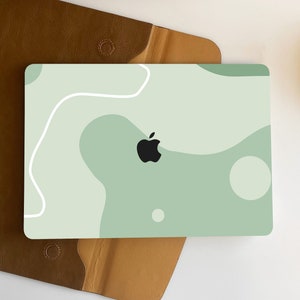 Gradient Green Leaf Art New Pro Mac Hard Protective Case Personalized Name For Macbook Air 11/13 Pro13/15/16 2008-2020 12 Inch