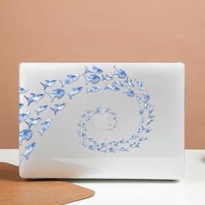 Free Fish Transparent Crystal Clear Hard Case Cover For Macbook Pro 13/14/15/16 Case, Macbook Air 13 Case, laptop Case, A3113, A2991