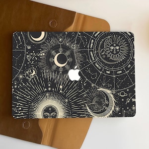 Star and Moon Aesthetics MacBook Air 13 Case, MacBook Pro 13 Case, Personalized Name For Macbook Air 11/13 Pro 13/15/16 2008-2022 12 Inch