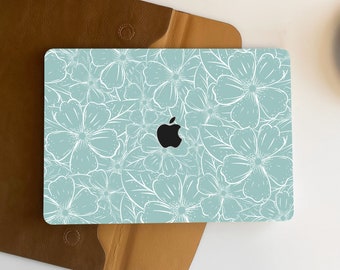 Simple Flowers New Pro Mac Hard Protective Case Personalized Name For Macbook Air 11/13 Pro13/14/15/16 2008-2022 Laptop