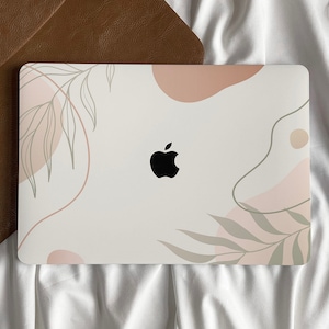 Warm Color Leaf Lines New Pro Mac Hard Protective Case Personalized Name For Macbook Air 11/13 Pro13/14/15/16 2008-2021 Inch