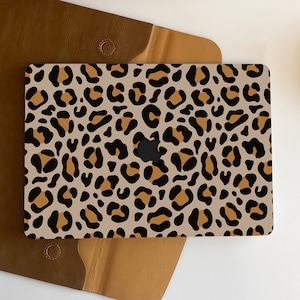 Brown Leopard Print MacBook Case Personalized Case For for Macbook Pro 14 Case Macbook Air 13 Case Pro 13 Case, Macbook Pro 15, Pro 16 Case
