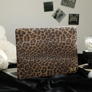Leopard Print MacBook Protective Case For Macbook Air 11/13 Pro13/14/15/16 Personalized Name A2337 2338 A2941  2008-2024 Laptop