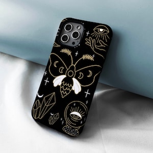 Moth Design Abstract iPhone Case iPhone 12 Case iPhone 12 Pro Case Custom iPhone 11 Pro Max iPhone XS 8 7 Plus iPhone XR Case