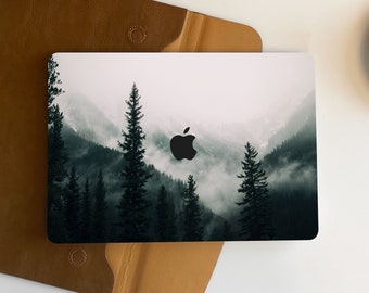 Hazy Mountain Forest Macbook Case Estuche personalizado para Macbook Pro 13/14/15/16 Estuche, Macbook Air 13 Estuche, Estuche para computadora portátil