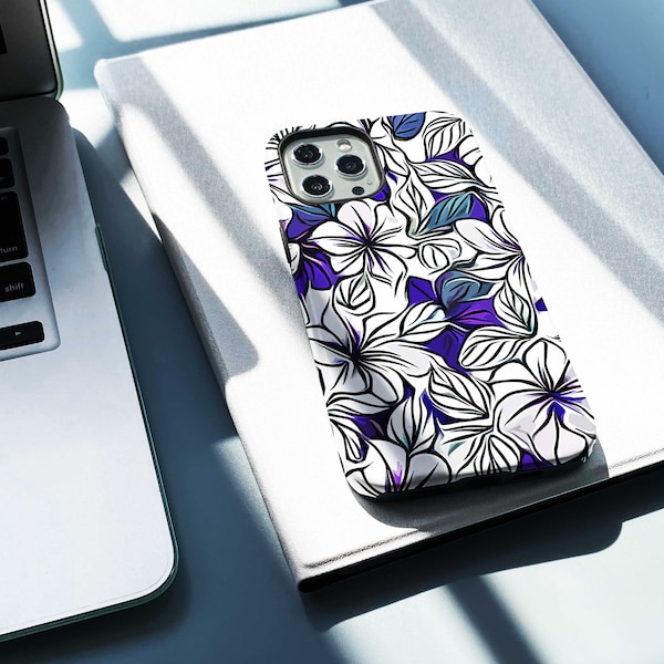 Artistic Flowers iPhone Case iPhone 13 Case iPhone 11/12/13/14 Pro Case Custom iPhone 11 Pro Max iPhone 14 Plus iPhone XR Case