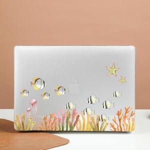 Seabed World Transparent Crystal Clear Hard Case Cover For Macbook Pro 13/14/15/16 Case, Macbook Air 13 Case, laptop Case, A3113, A2991