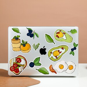 Food Stickers Transparent Crystal Clear Hard Case Cover For Macbook Pro 13/14/15/16 Case, Macbook Air 13 Case, laptop Case, A3113