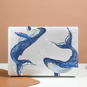 Whales Transparent Crystal Clear Hard Case Cover For Macbook Pro 13/14/15/16 Case, Macbook Air 13 Case, laptop Case, A3113, A2991