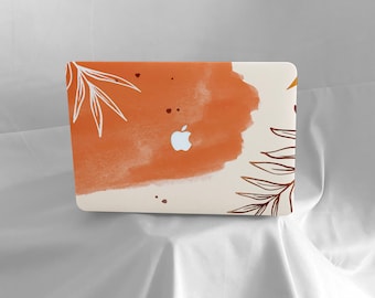 Orange Painting Art New Pro Mac Hard Protective Case Personalized Name For Macbook Air 11/13 Pro13/15/16 2008-2020 Inch