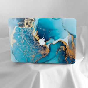 Marble Blue New Pro Mac Hard Protective Case Personalized Name For Macbook Air 11/13 Pro13/14/15/16 2008-2021 12 Inch