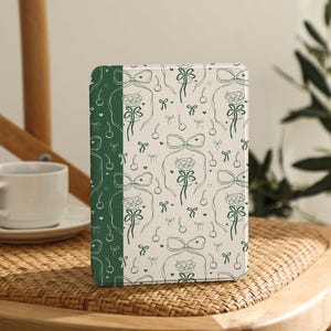 Green Bow Personalized kindle Case, Kindle Paperwhite Case, All-new Kindle Case Case Cover for Kindle Paperwhite 1-6, Kindle 2022 2024
