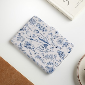 Blue Flower Personalized kindle Case, Kindle Paperwhite Case, All-new Kindle Case Case Cover for Kindle Paperwhite 1-4, Kindle 2019,2022