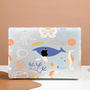 Maritime World Transparent Crystal Clear Hard Case Cover For Macbook Pro 13/14/15/16 Case, Macbook Air 13 Case, laptop Case, A3113