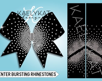 Rhinestone Template design for Cheer Bows SVG file download